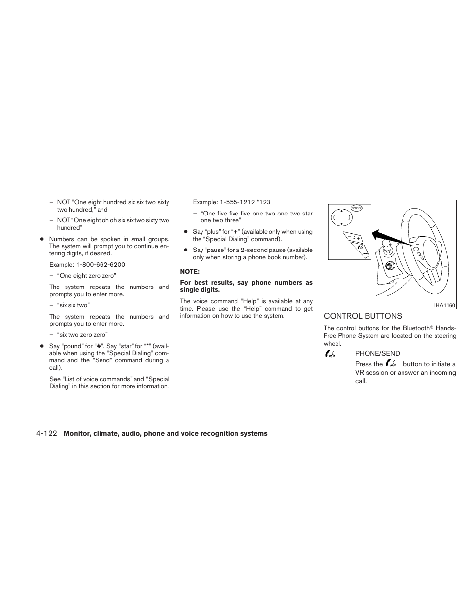 Control buttons -122 | NISSAN 2010 Maxima - Owner's Manual User Manual | Page 283 / 458