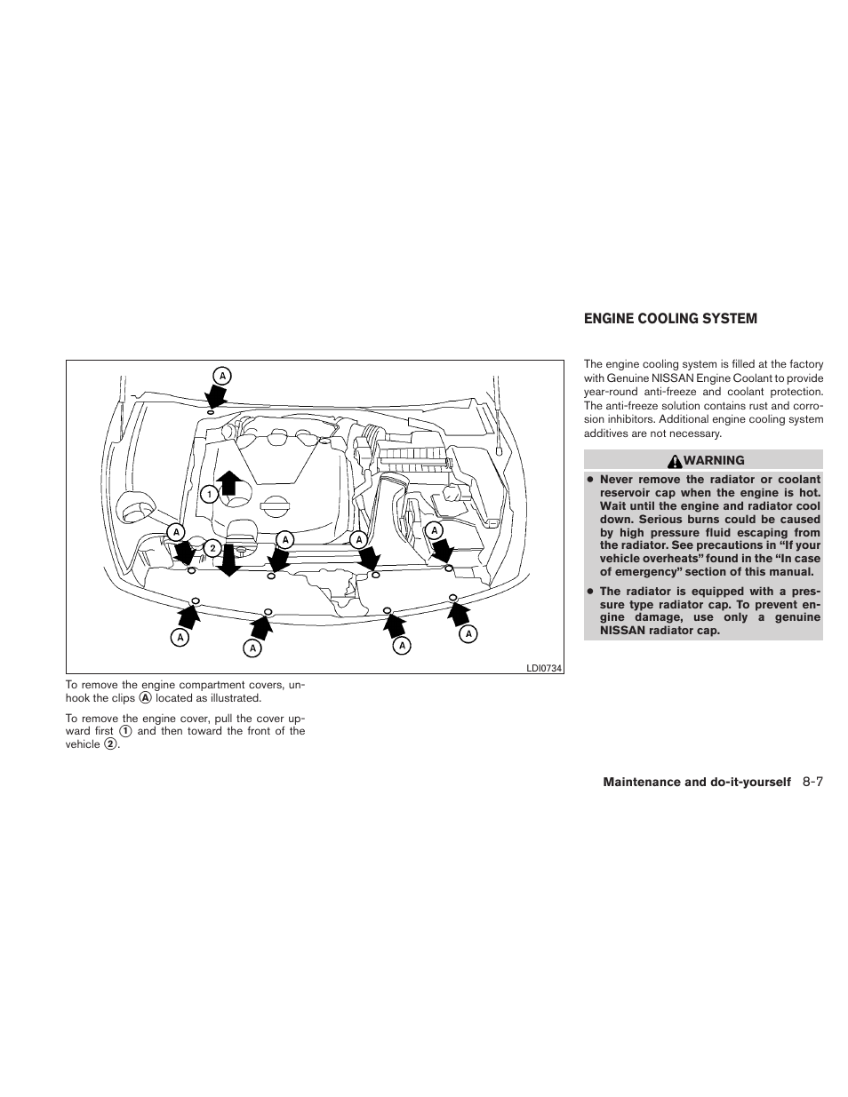 Engine cooling system -7 | NISSAN 2010 Maxima - Owner's Manual User Manual | Page 386 / 458