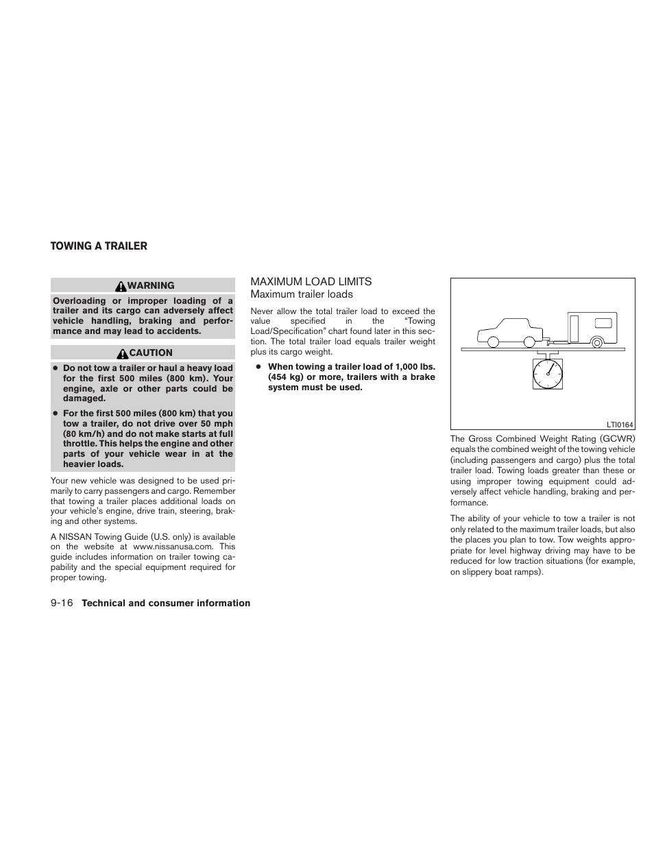 Towing a trailer -16, Maximum load limits -16 | NISSAN 2010 Maxima - Owner's Manual User Manual | Page 437 / 458