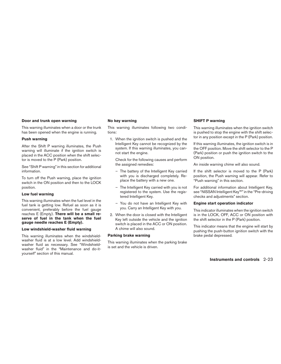 NISSAN 2010 Maxima - Owner's Manual User Manual | Page 96 / 458