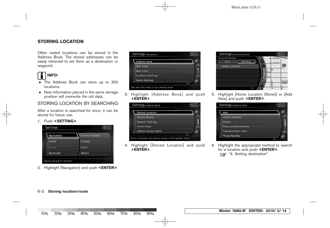 Storing location -2, Storing location by searching -2 | NISSAN 2010 Maxima - Navigation System Owner's Manual User Manual | Page 113 / 241