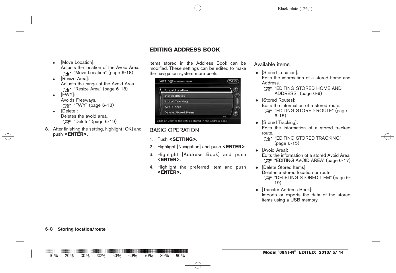 Editing address book -8, Basic operation -8 | NISSAN 2010 Maxima - Navigation System Owner's Manual User Manual | Page 119 / 241