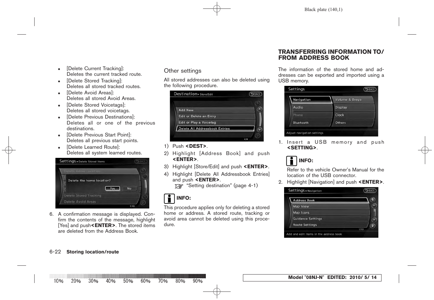 Transferring information to/from address book -22 | NISSAN 2010 Maxima - Navigation System Owner's Manual User Manual | Page 133 / 241