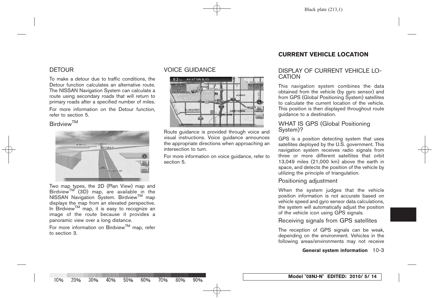 Detour -3 birdview, Voice guidance -3, Current vehicle location -3 | NISSAN 2010 Maxima - Navigation System Owner's Manual User Manual | Page 202 / 241