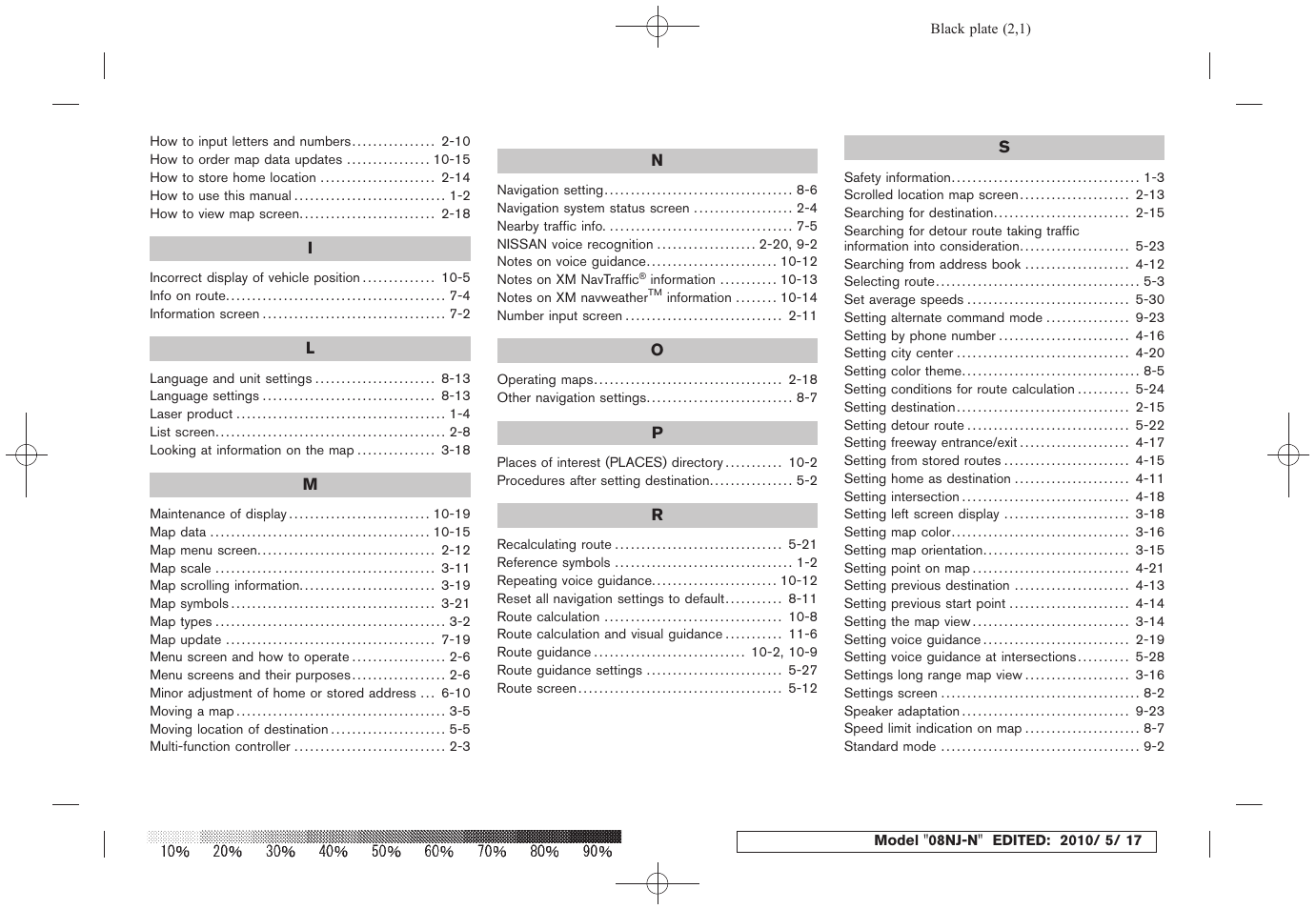 NISSAN 2010 Maxima - Navigation System Owner's Manual User Manual | Page 239 / 241