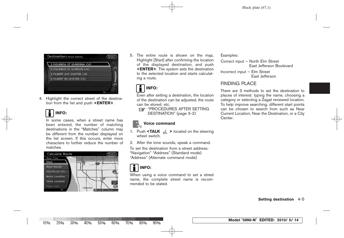 Finding place -5 | NISSAN 2010 Maxima - Navigation System Owner's Manual User Manual | Page 64 / 241