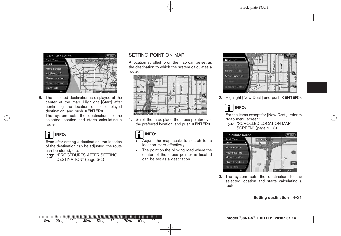 Setting point on map -21 | NISSAN 2010 Maxima - Navigation System Owner's Manual User Manual | Page 80 / 241