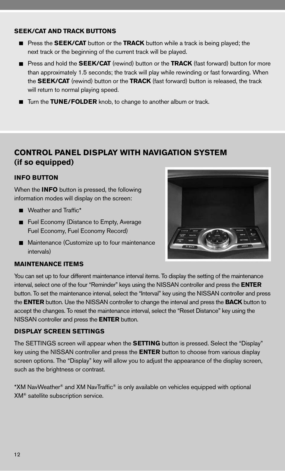 NISSAN 2010 Maxima - Quick Reference Guide User Manual | Page 14 / 48