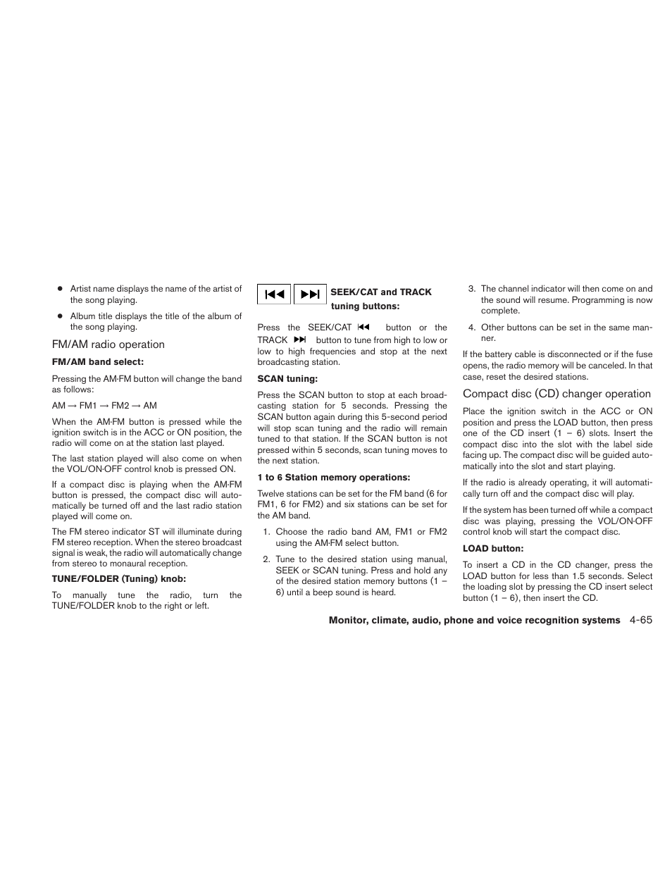 NISSAN 2011 Maxima - Owner's Manual User Manual | Page 224 / 454