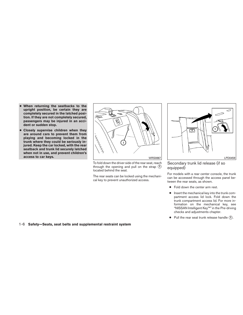 NISSAN 2011 Maxima - Owner's Manual User Manual | Page 23 / 454