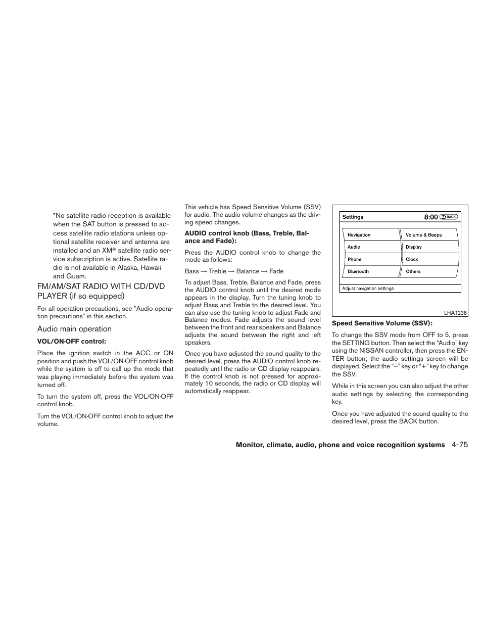 NISSAN 2011 Maxima - Owner's Manual User Manual | Page 234 / 454