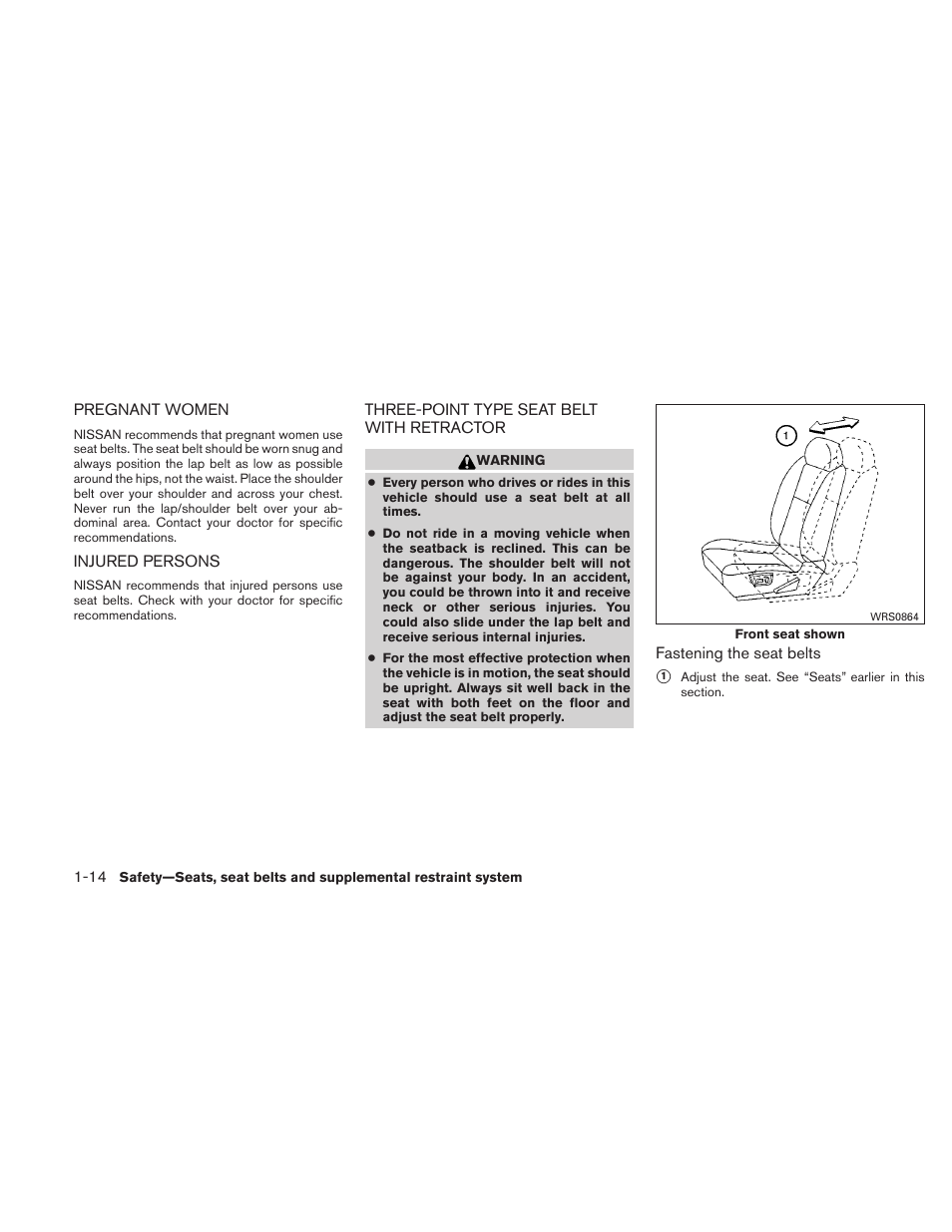 NISSAN 2011 Maxima - Owner's Manual User Manual | Page 31 / 454