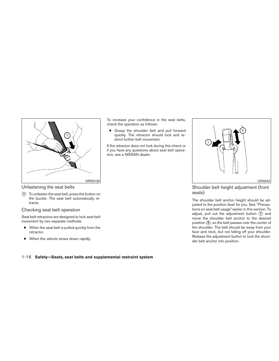 NISSAN 2011 Maxima - Owner's Manual User Manual | Page 33 / 454