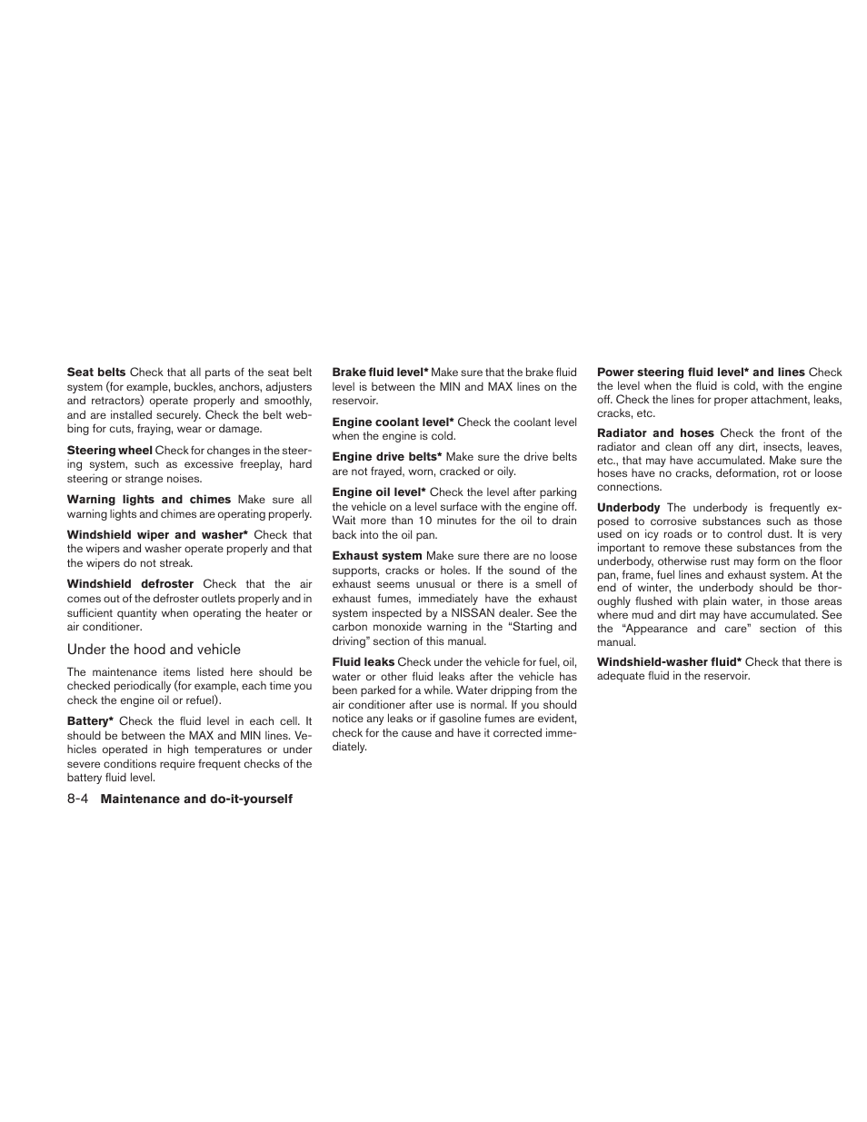NISSAN 2011 Maxima - Owner's Manual User Manual | Page 377 / 454