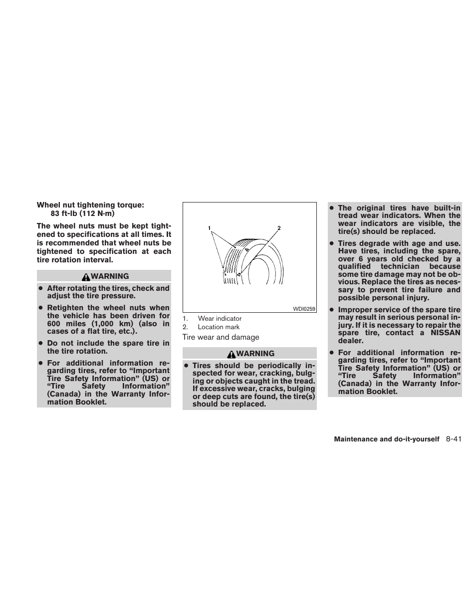NISSAN 2011 Maxima - Owner's Manual User Manual | Page 414 / 454