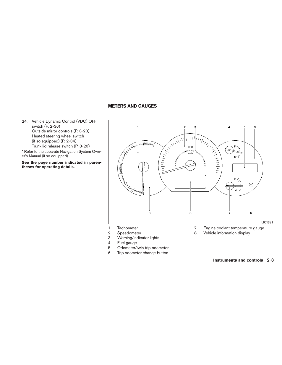 Meters and gauges -3 | NISSAN 2011 Maxima - Owner's Manual User Manual | Page 74 / 454