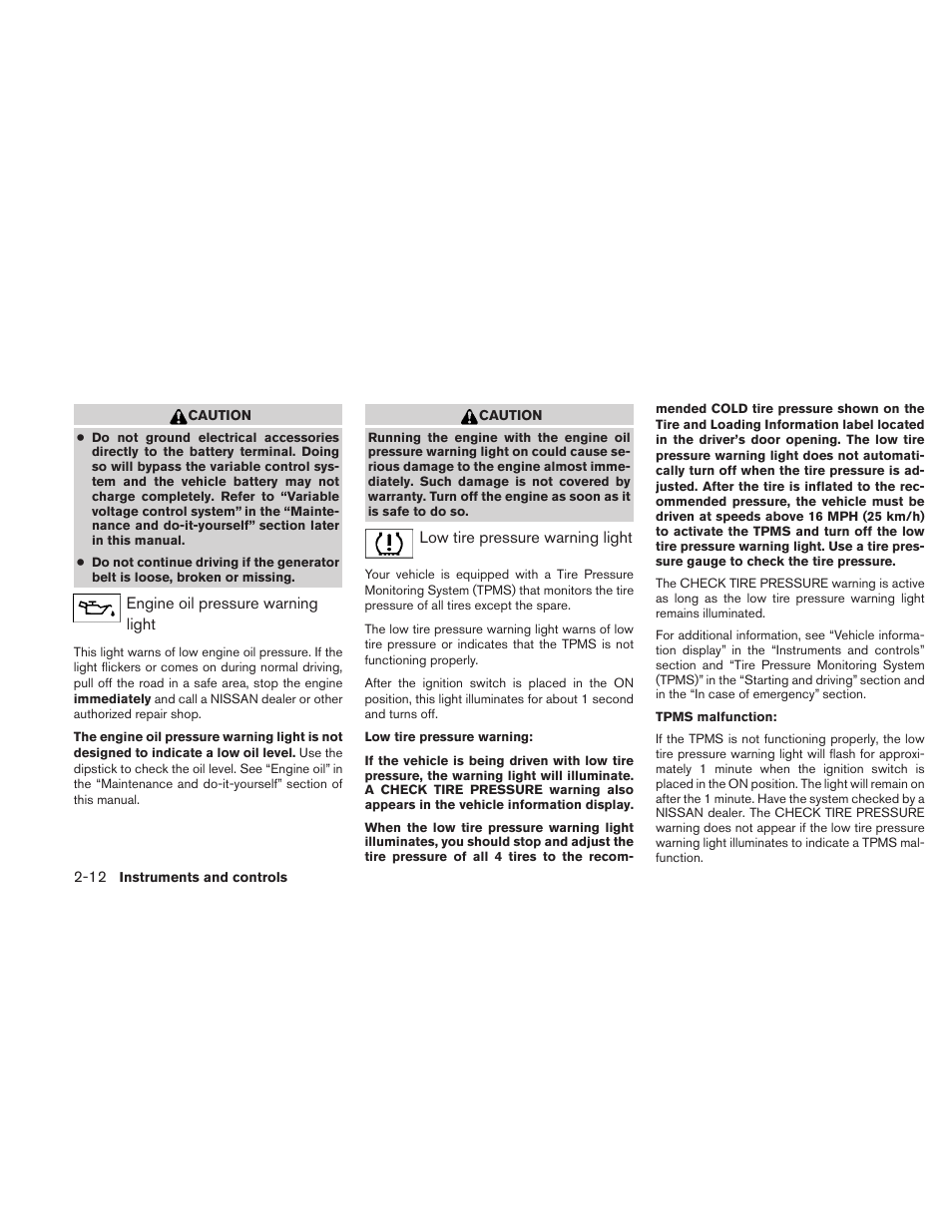 NISSAN 2011 Maxima - Owner's Manual User Manual | Page 83 / 454