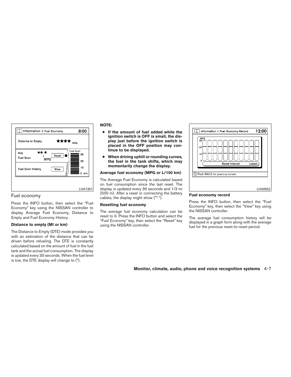 NISSAN 2012 Maxima - Owner's Manual User Manual | Page 168 / 450