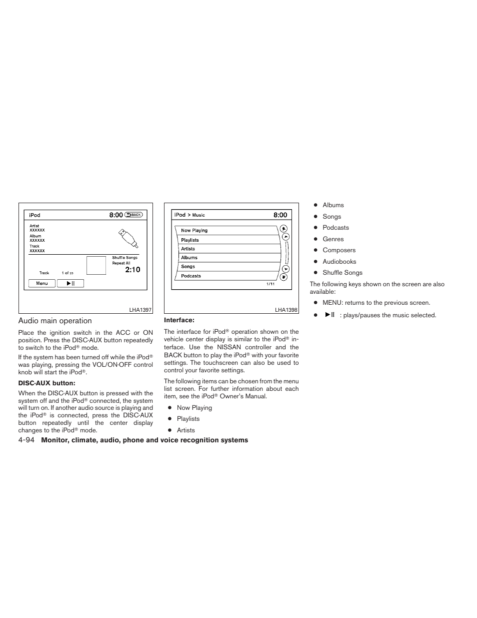 NISSAN 2012 Maxima - Owner's Manual User Manual | Page 255 / 450