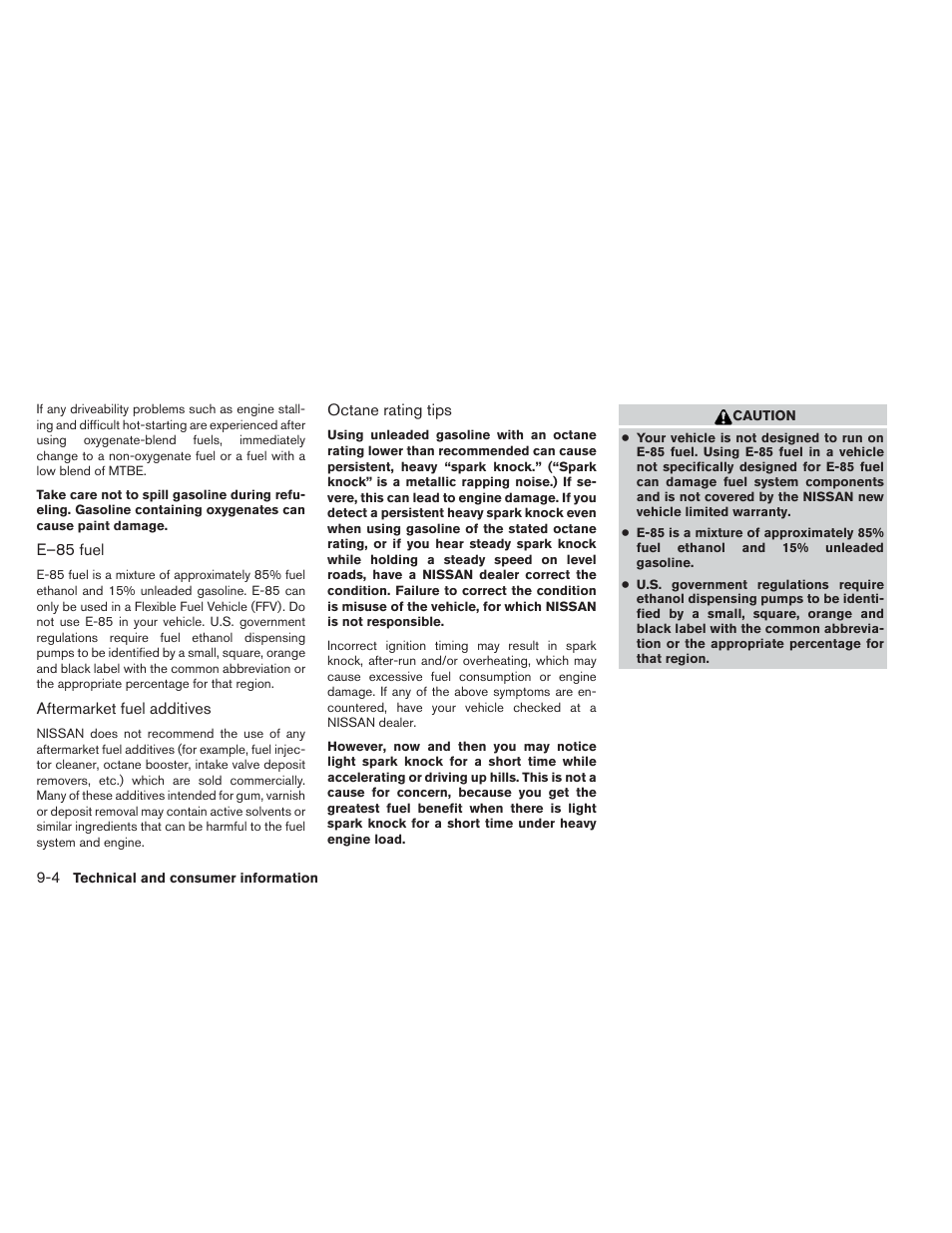 NISSAN 2012 Maxima - Owner's Manual User Manual | Page 419 / 450