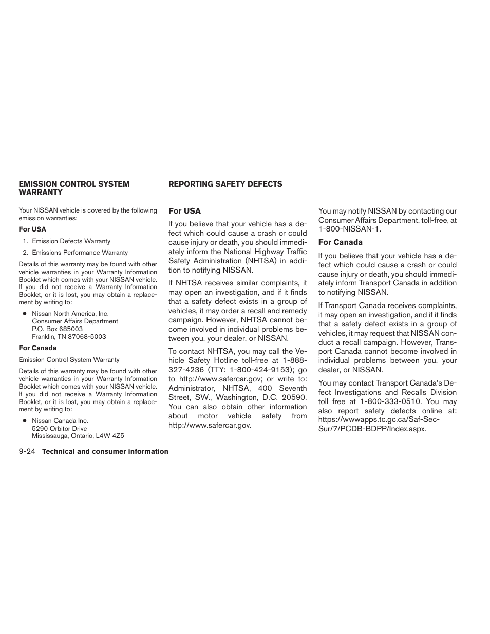 NISSAN 2012 Maxima - Owner's Manual User Manual | Page 439 / 450