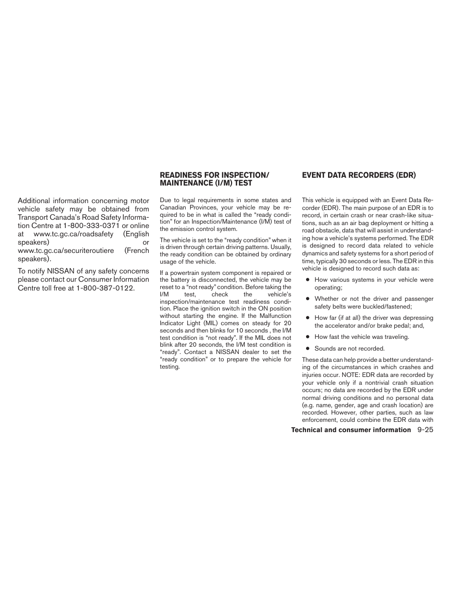 NISSAN 2012 Maxima - Owner's Manual User Manual | Page 440 / 450