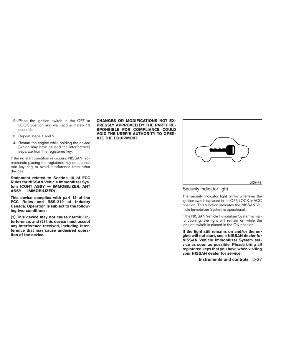 NISSAN 2012 Maxima - Owner's Manual User Manual | Page 98 / 450