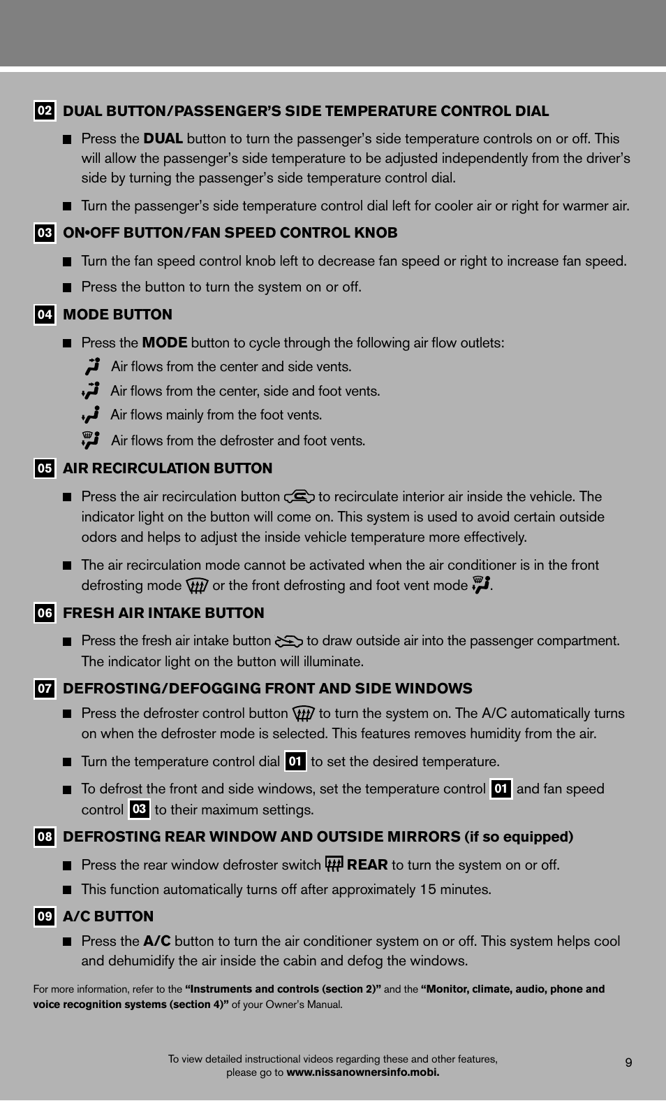 NISSAN 2012 Maxima - Quick Reference Guide User Manual | Page 11 / 20