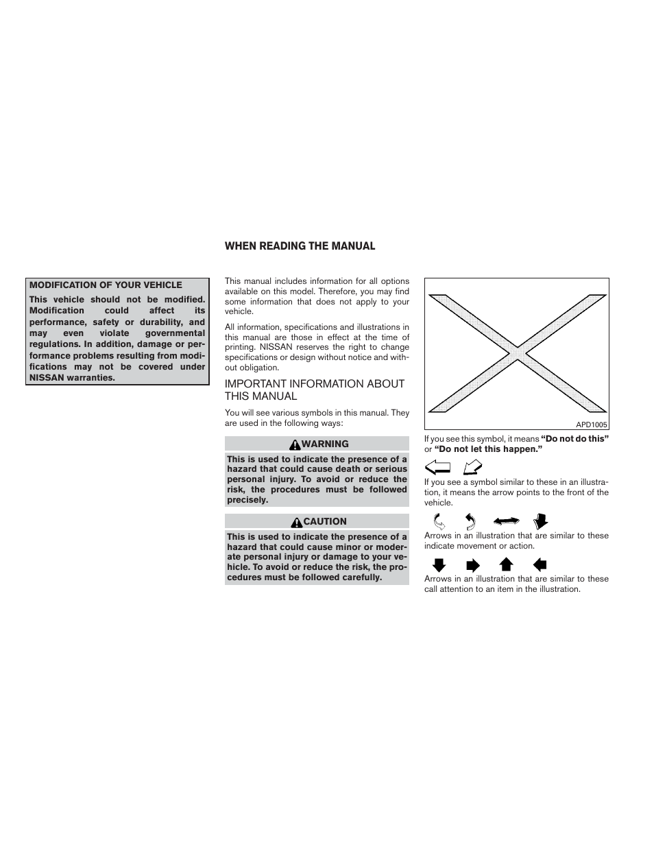 NISSAN 2013 Maxima - Owner's Manual User Manual | Page 3 / 444