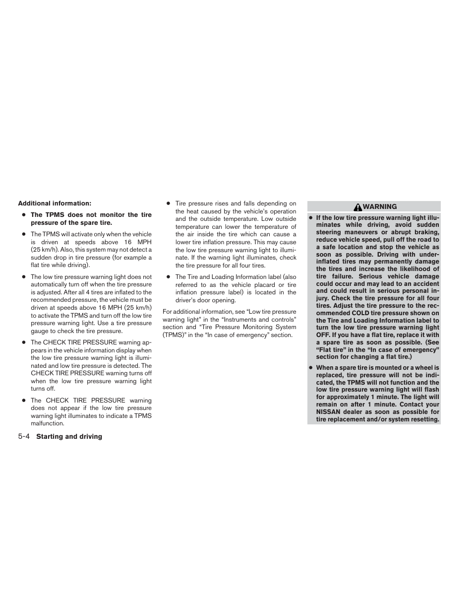 NISSAN 2013 Maxima - Owner's Manual User Manual | Page 315 / 444