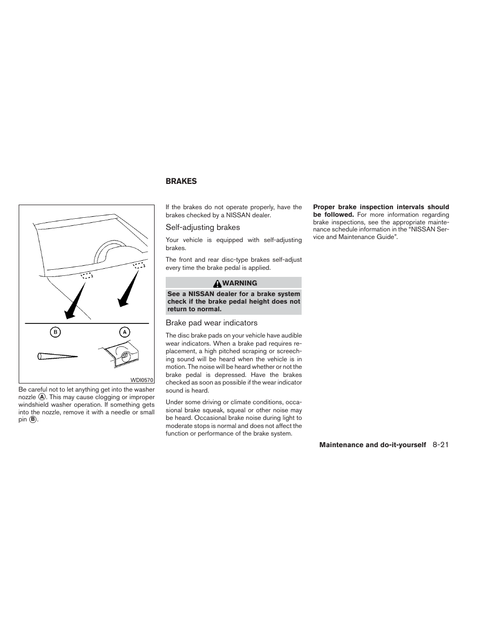 Brakes -21 | NISSAN 2013 Maxima - Owner's Manual User Manual | Page 384 / 444