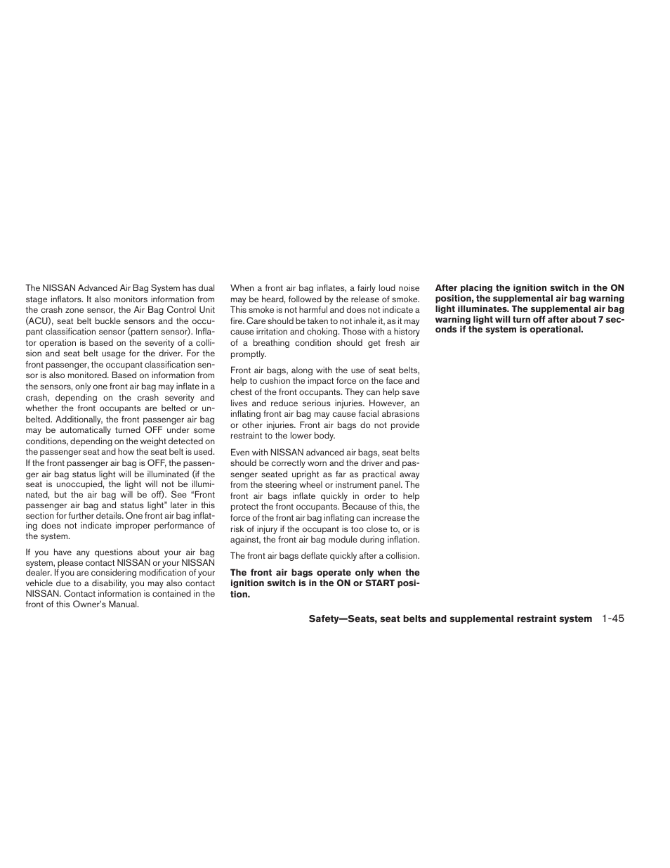 NISSAN 2013 Maxima - Owner's Manual User Manual | Page 62 / 444