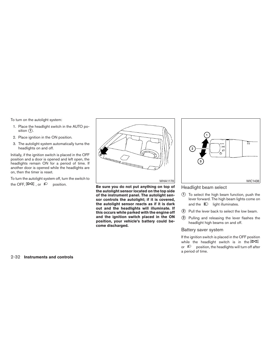 NISSAN 2014 Maxima - Owner's Manual User Manual | Page 107 / 432