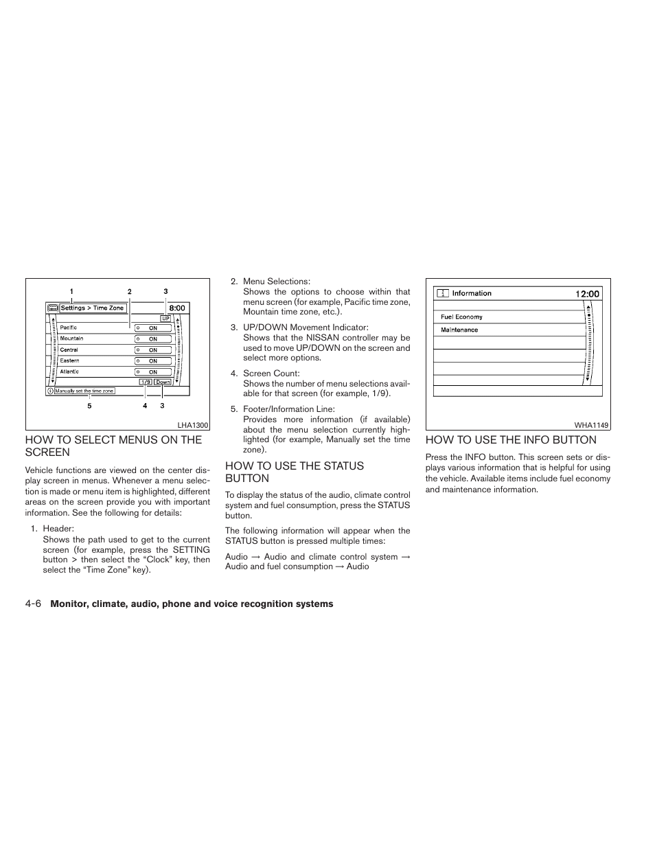 NISSAN 2014 Maxima - Owner's Manual User Manual | Page 169 / 432