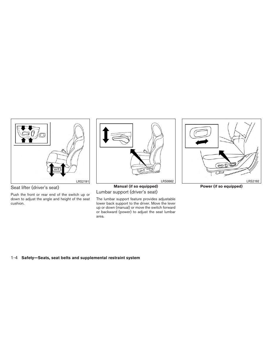 NISSAN 2014 Maxima - Owner's Manual User Manual | Page 21 / 432