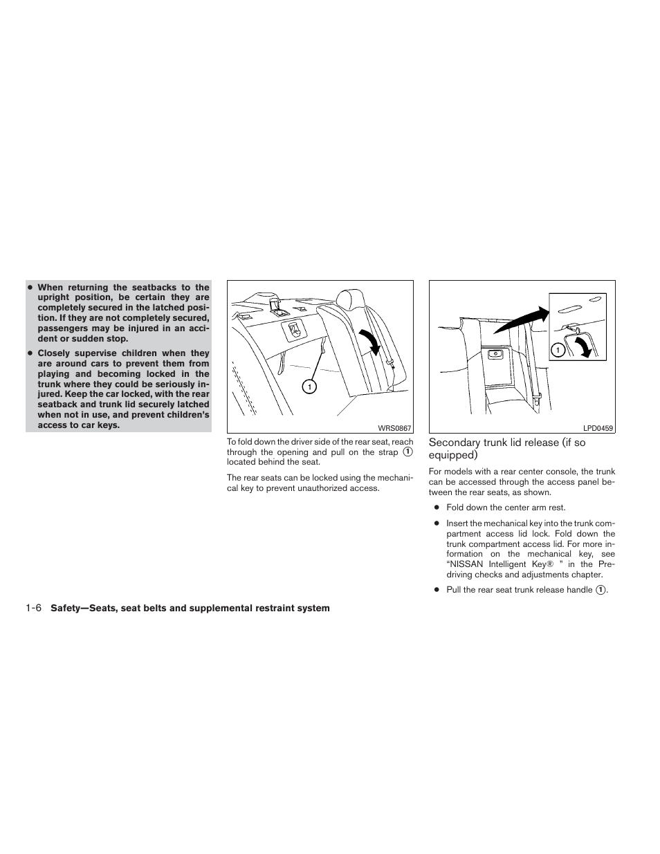 NISSAN 2014 Maxima - Owner's Manual User Manual | Page 23 / 432