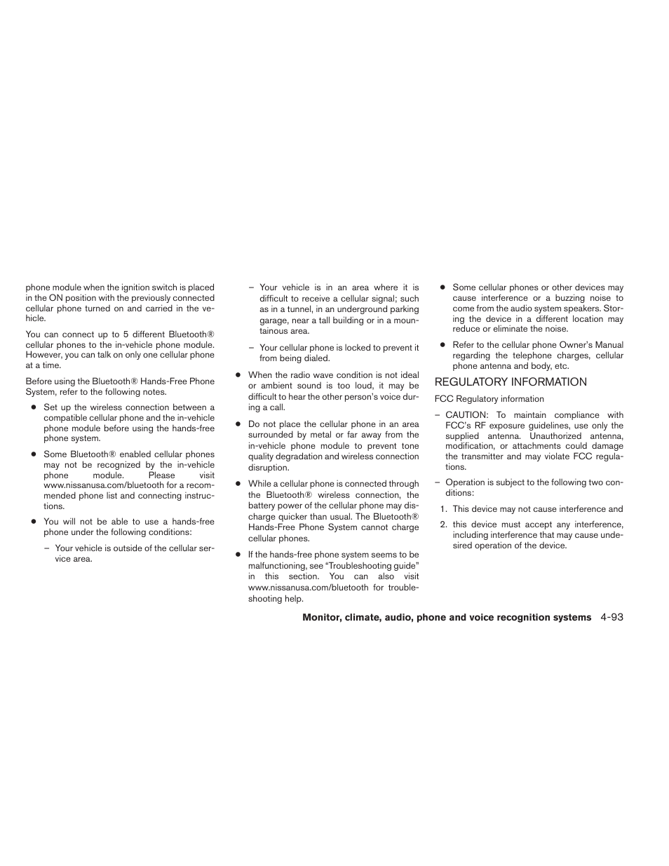 Regulatory information -93 | NISSAN 2014 Maxima - Owner's Manual User Manual | Page 256 / 432