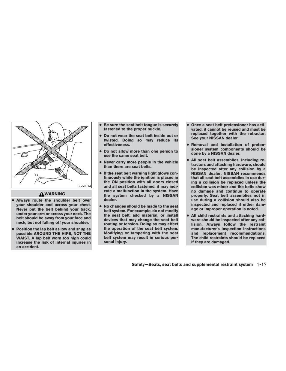 NISSAN 2014 Maxima - Owner's Manual User Manual | Page 34 / 432
