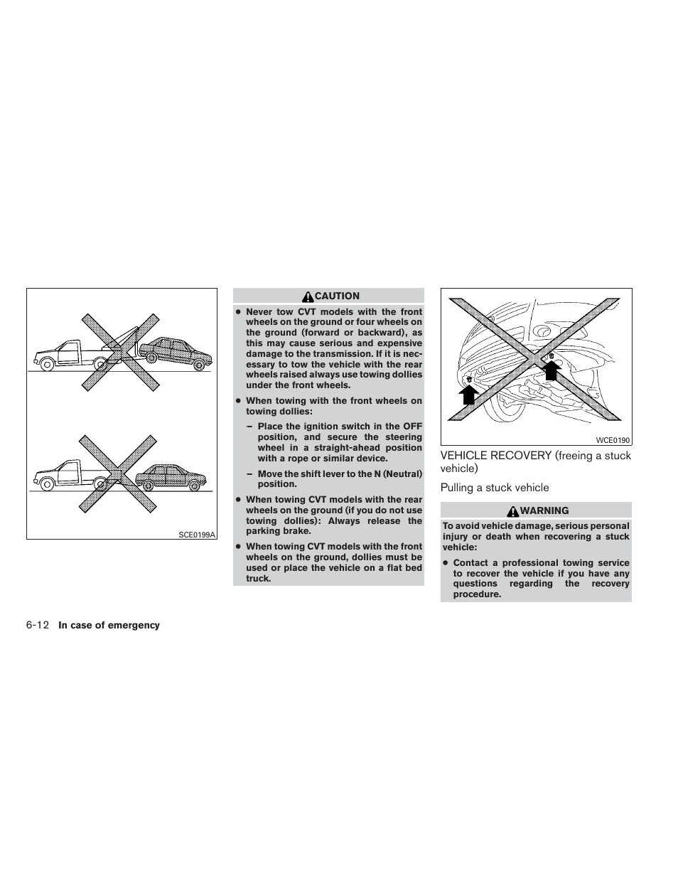 Vehicle recovery (freeing a stuck vehicle) -12 | NISSAN 2014 Maxima - Owner's Manual User Manual | Page 341 / 432
