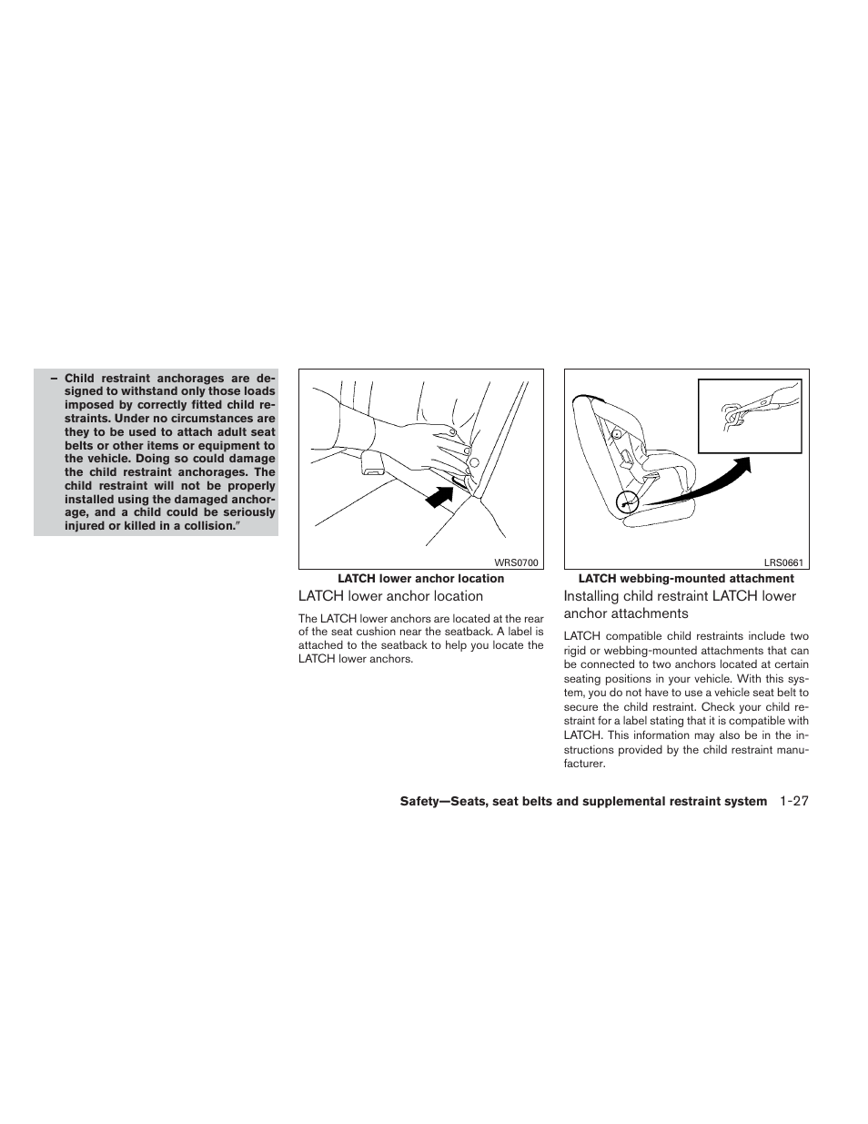 NISSAN 2014 Maxima - Owner's Manual User Manual | Page 44 / 432