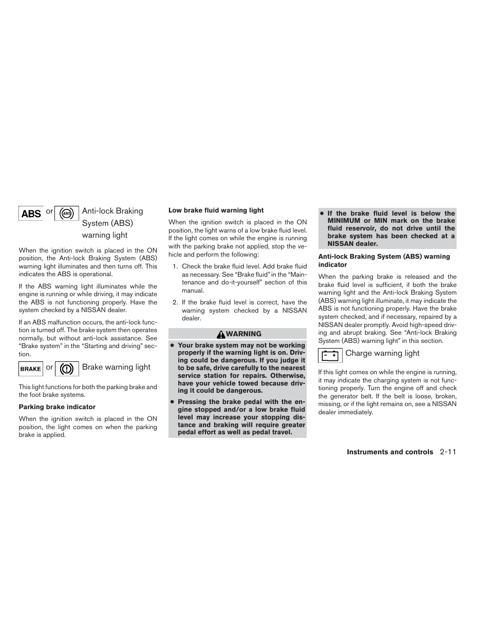 NISSAN 2014 Maxima - Owner's Manual User Manual | Page 86 / 432