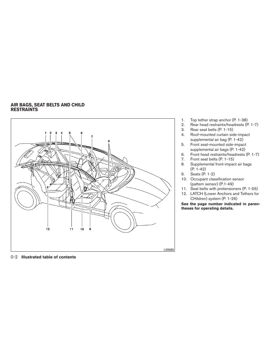 Air bags, seat belts and child restraints -2 | NISSAN 2014 Maxima - Owner's Manual User Manual | Page 9 / 432