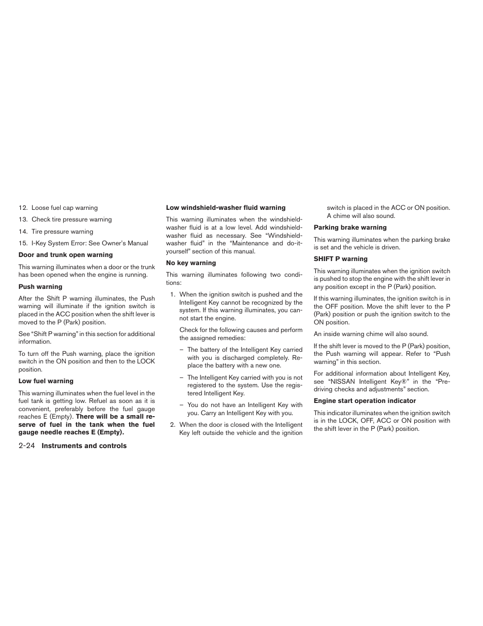 NISSAN 2014 Maxima - Owner's Manual User Manual | Page 99 / 432