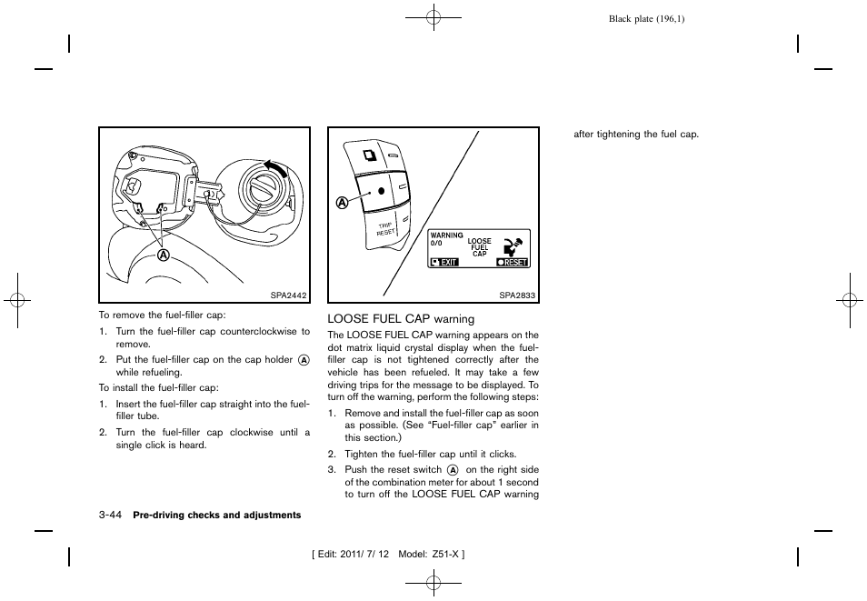 NISSAN 2011 Murano - Owner's Manual User Manual | Page 196 / 481