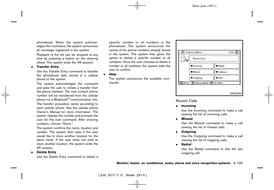 NISSAN 2011 Murano - Owner's Manual User Manual | Page 309 / 481