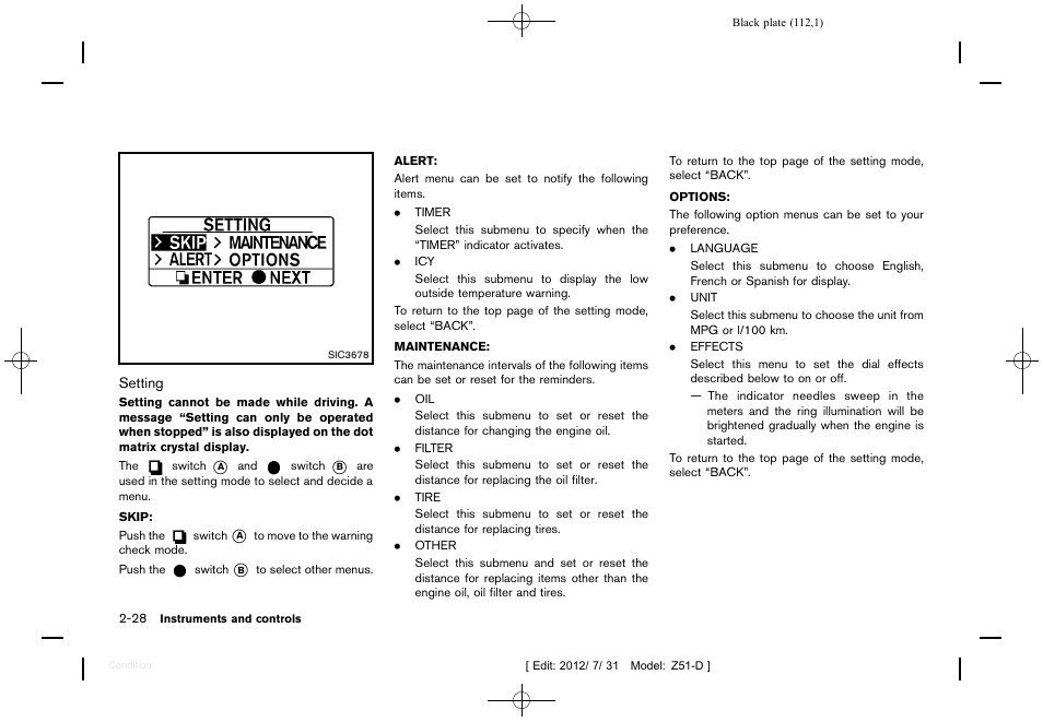 NISSAN 2013 Murano - Owner's Manual User Manual | Page 114 / 507
