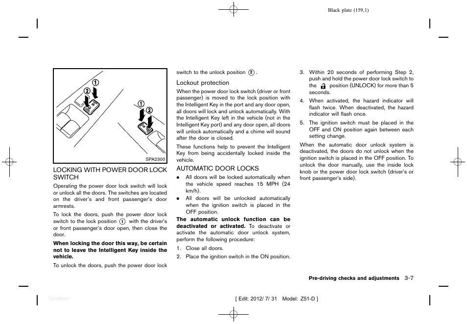 NISSAN 2013 Murano - Owner's Manual User Manual | Page 161 / 507