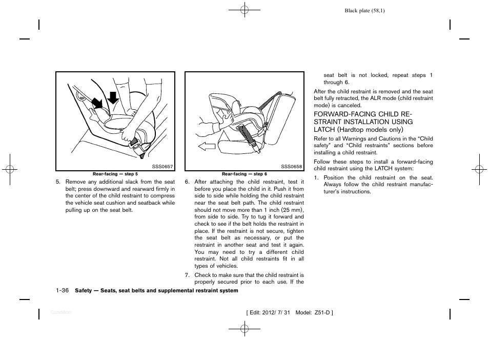 NISSAN 2013 Murano - Owner's Manual User Manual | Page 60 / 507