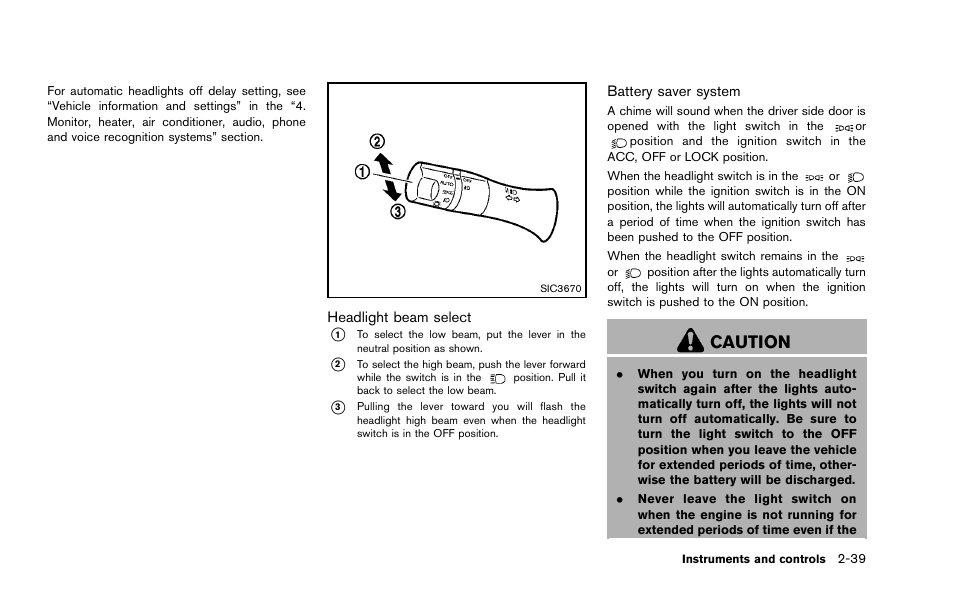 Caution | NISSAN 2014 Murano - Owner's Manual User Manual | Page 128 / 508