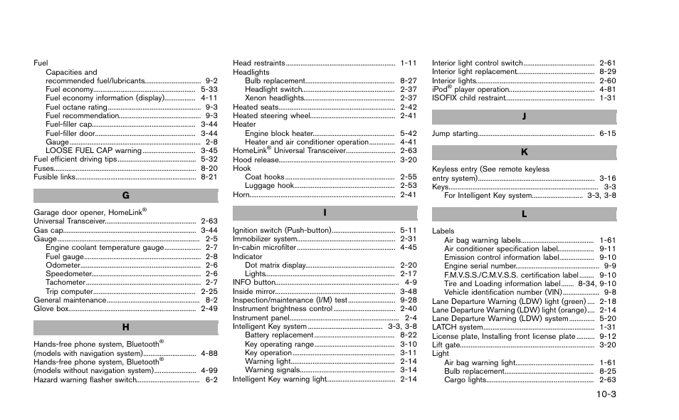 NISSAN 2014 Murano - Owner's Manual User Manual | Page 502 / 508